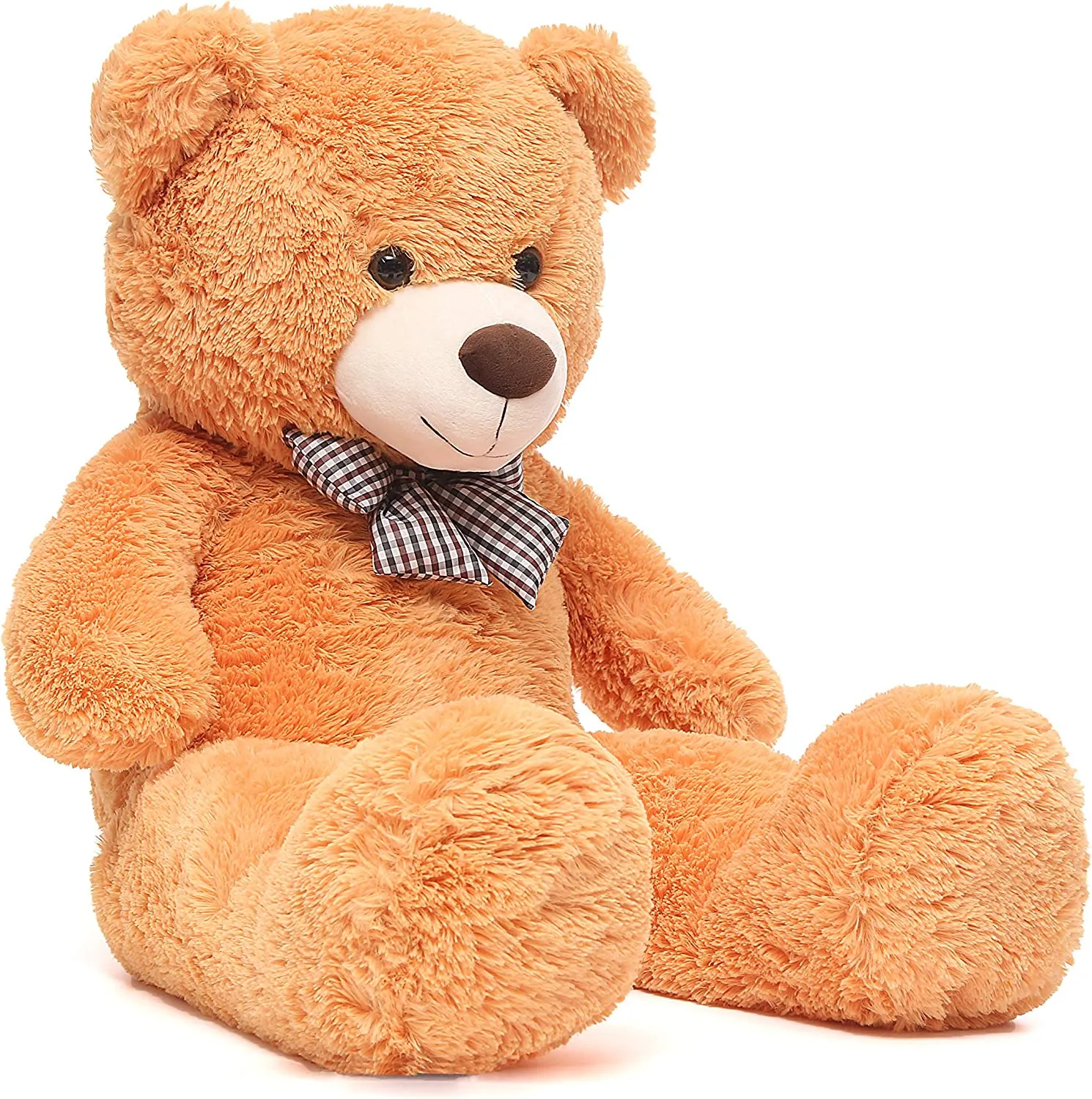 Giant Teddy Bear Plush Toy, Orange, 47 Inches