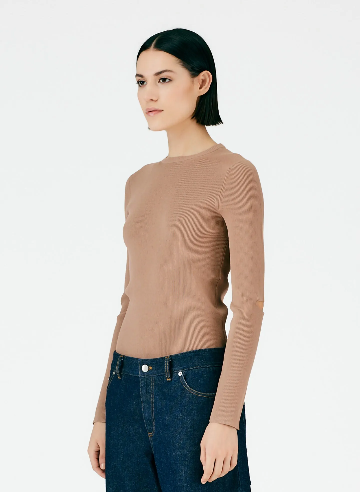 Giselle Slash Cutout Crewneck Pullover