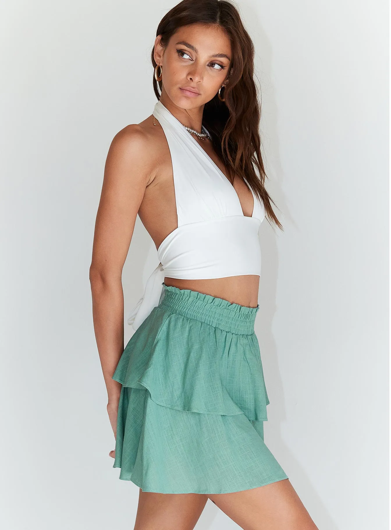 Greta Mini Skirt Green