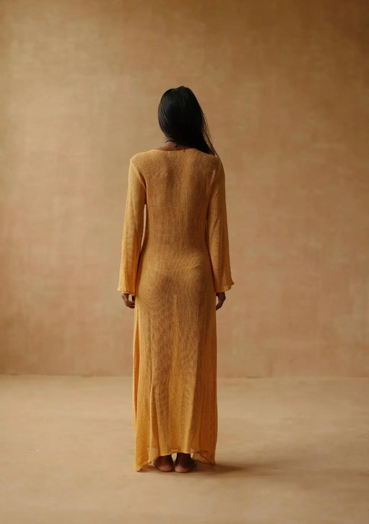 HALLIE MAXI DRESS - GOLDEN APRICOT