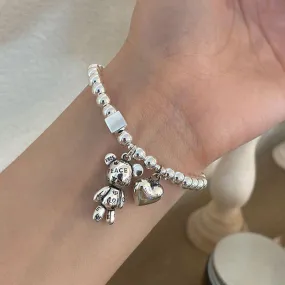 Heart and Bear Bracelet