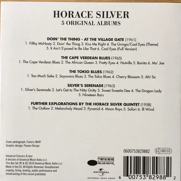 HORACE SILVER - 5 ORIGINAL ALBUMS (5CD) CD