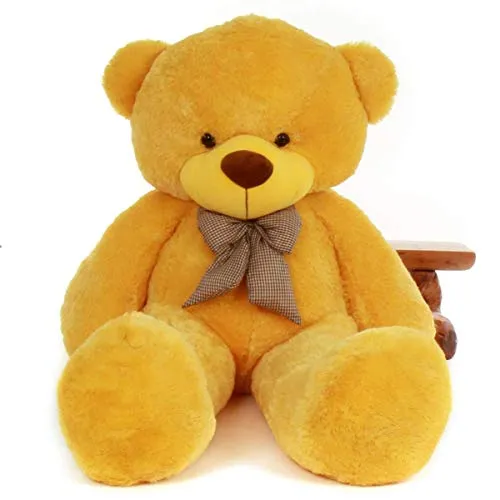 Hug N Feel 3 Feet Yellow Giant Teddy Bear Soft, Plush, and Cuddly Stuffed Animal for Kids, Birthdays, Anniversaries, Valentine's Day, and Special Occasions Large Huggable