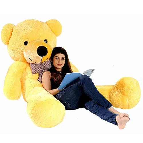 Hug N Feel 3 Feet Yellow Giant Teddy Bear Soft, Plush, and Cuddly Stuffed Animal for Kids, Birthdays, Anniversaries, Valentine's Day, and Special Occasions Large Huggable