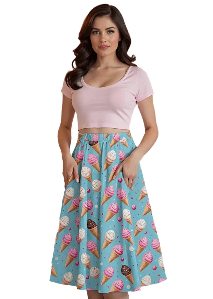 Ice Cream Sprinkles Full Circle Skirt