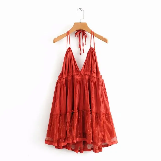 Isabelle Lace Up Backless Summer Boho Dress