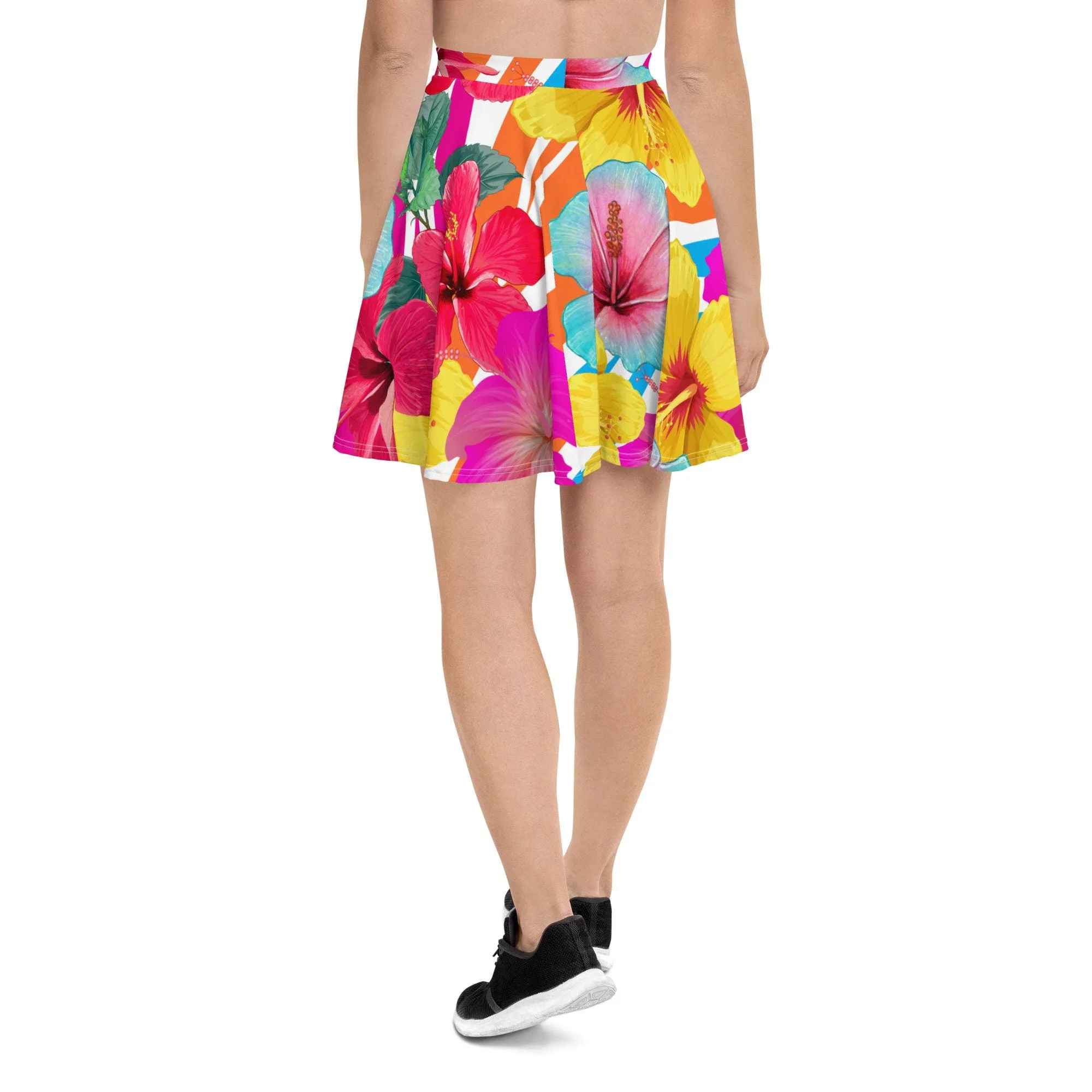 ISLAND FLOWERS SKATER SKIRT