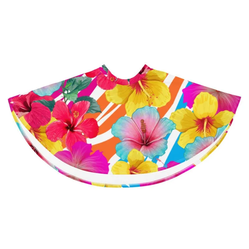 ISLAND FLOWERS SKATER SKIRT