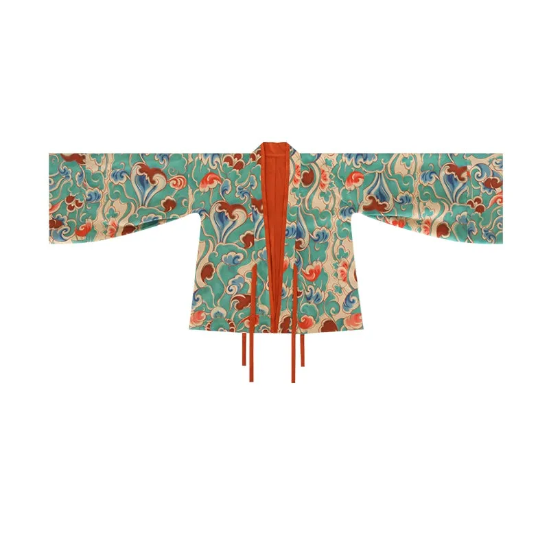 Ji Xiang 吉祥 Auspicious Modernized WeiJin Cotton Danyi Robe & Ruqun Set