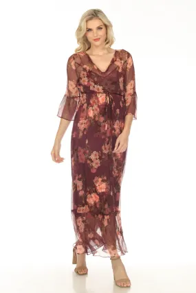 Johnny Was Love Winonna Silk Floral Maxi Slip Dress Plus Size L34523