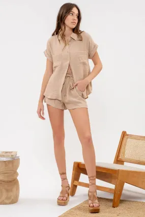 Khaki Short Set