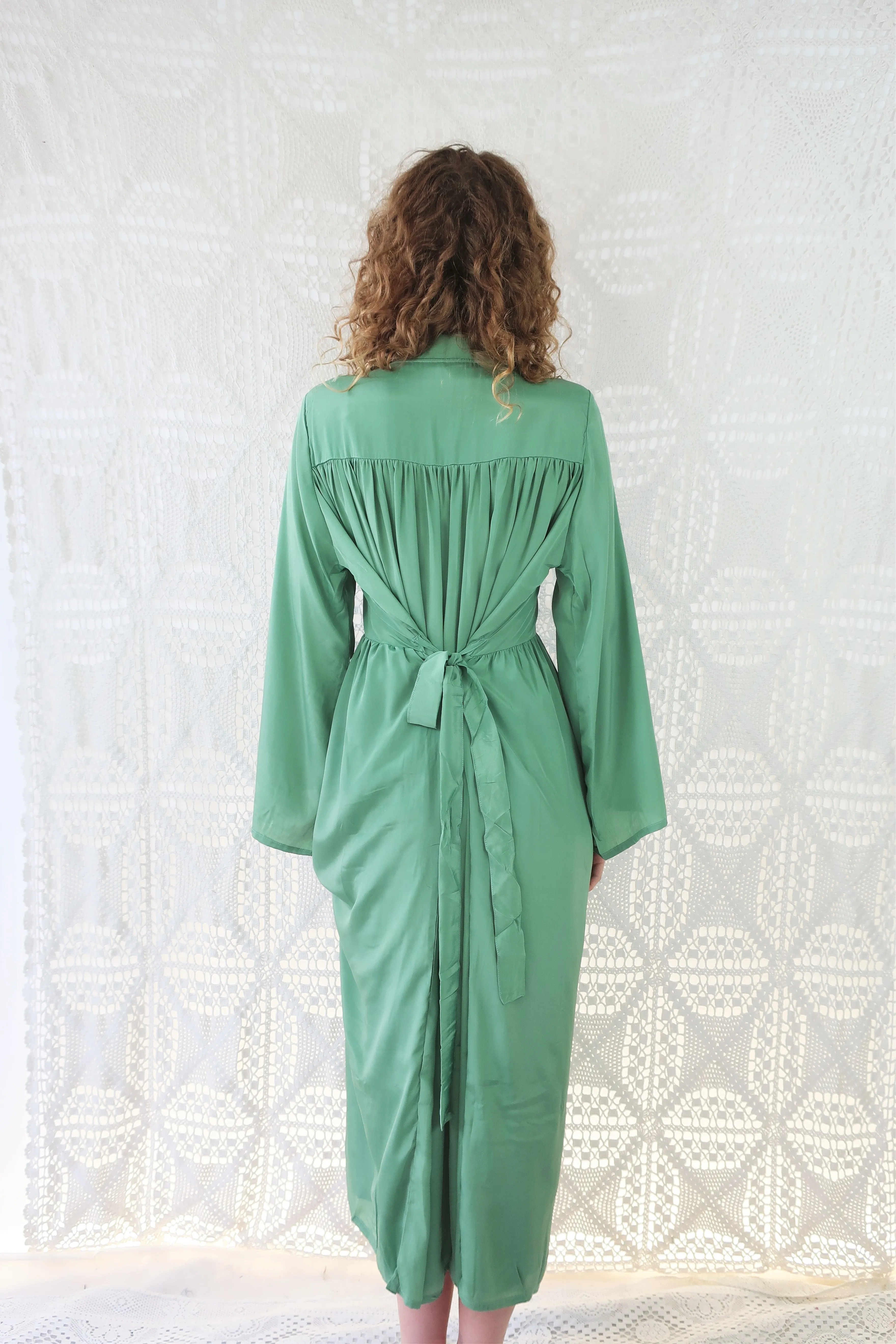 Khroma Gaia Kaftan Dress in Sage Green - Free Size