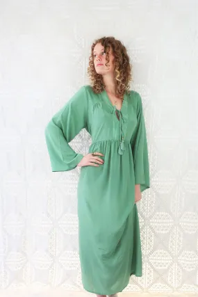 Khroma Gaia Kaftan Dress in Sage Green - Free Size