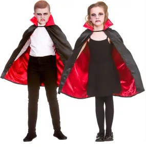 Kids Halloween Dracula Boys Girls Vampire Cape Costume Accessory