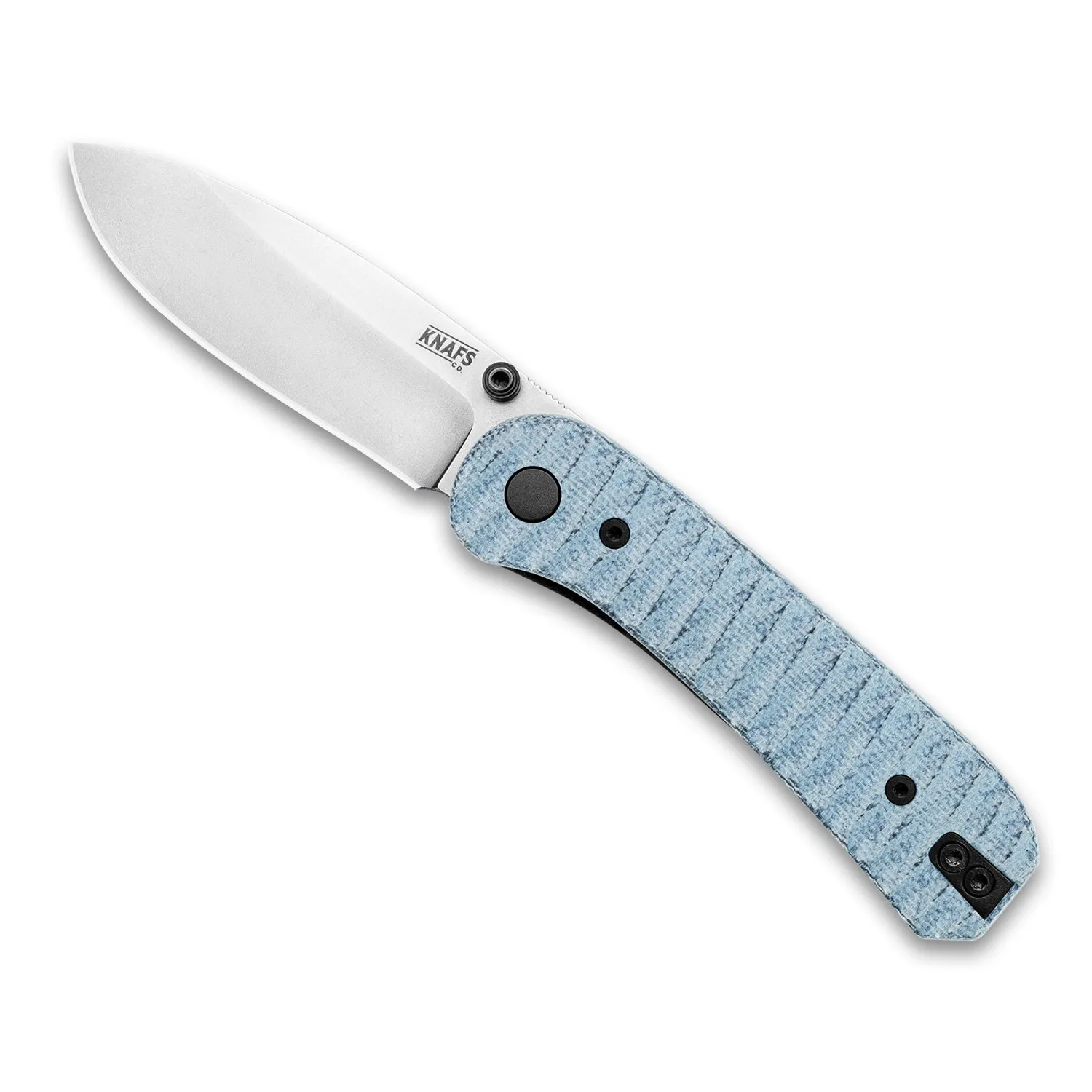 Knafs x Barnescraft Lander 1 Scales - Anso Blue Denim Canvas Micarta