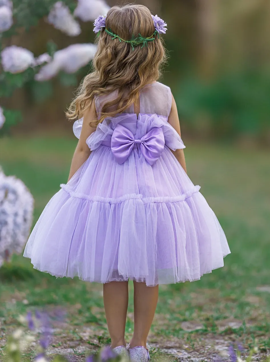 Lavender Haze Belted Tutu Dress