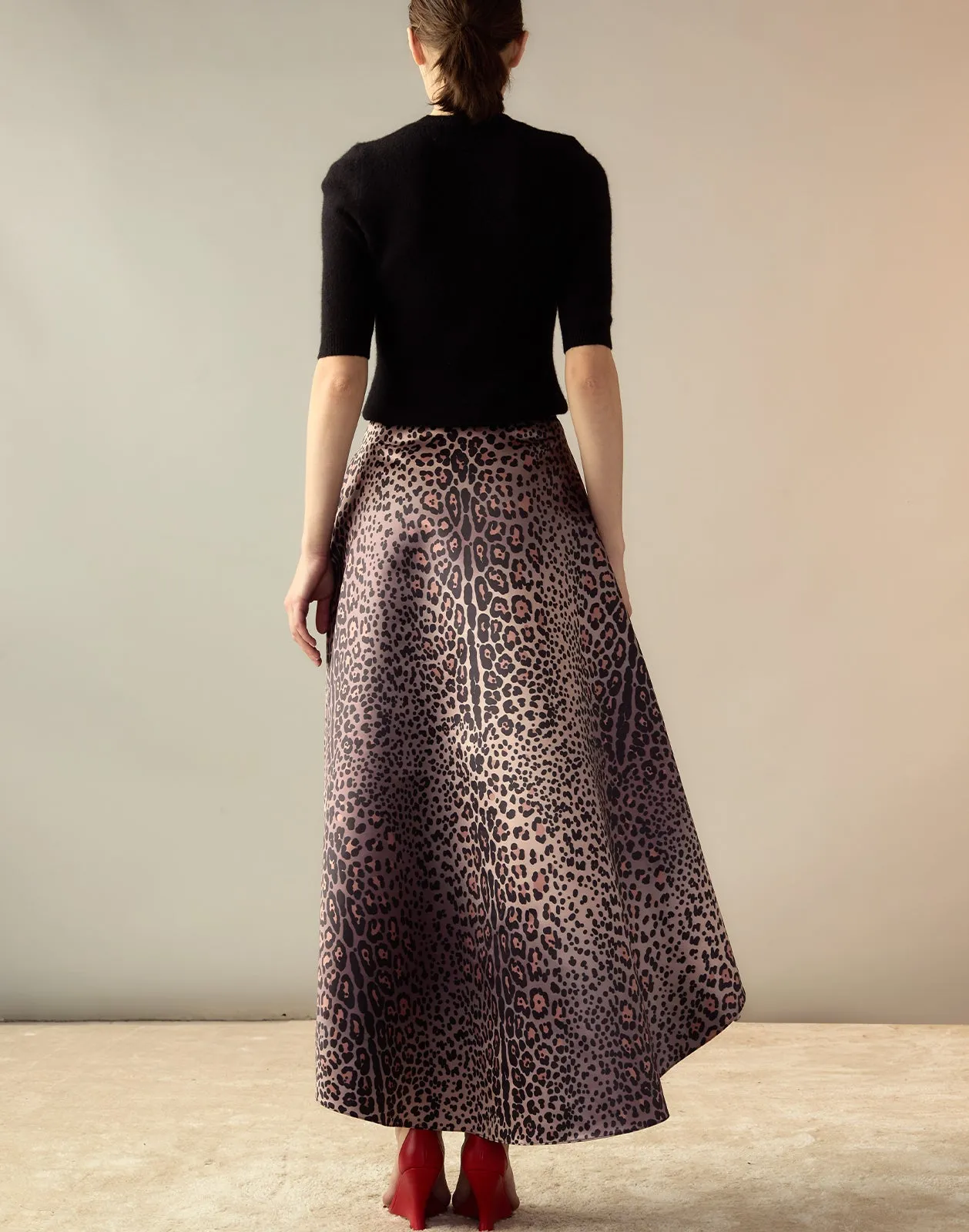 Leopardess Satin Skirt