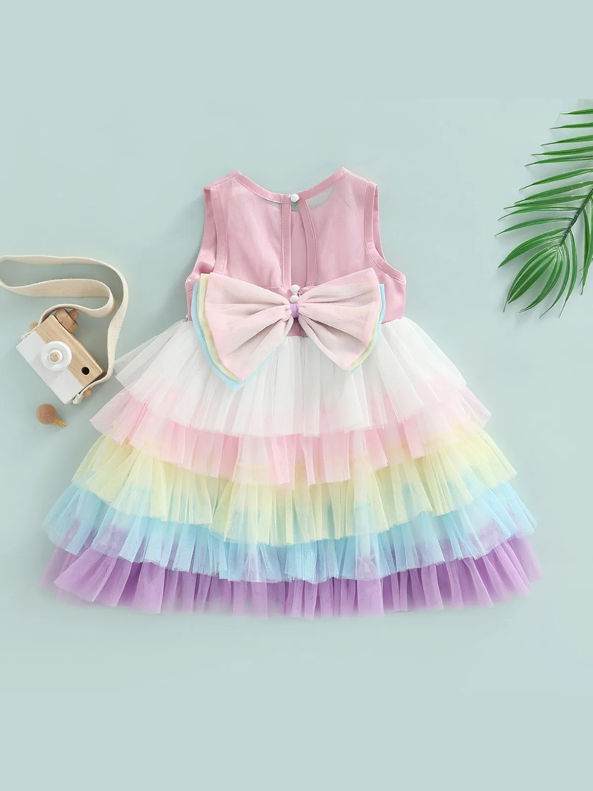 Little Cupcake Rainbow Layered Dress