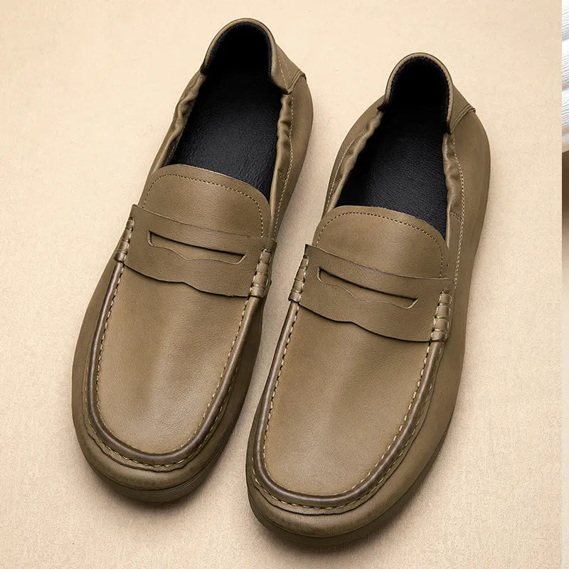 LuxeLeather Classy Slip-On Dress Shoes