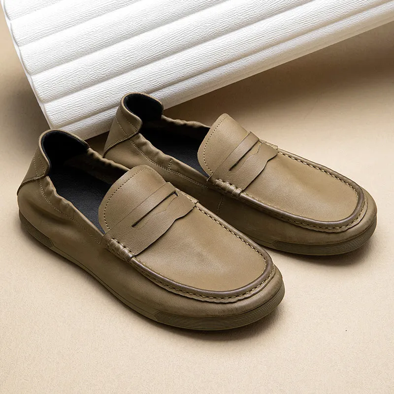 LuxeLeather Classy Slip-On Dress Shoes