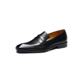 LuxeLeather Embossed Slip On Dress Shoes