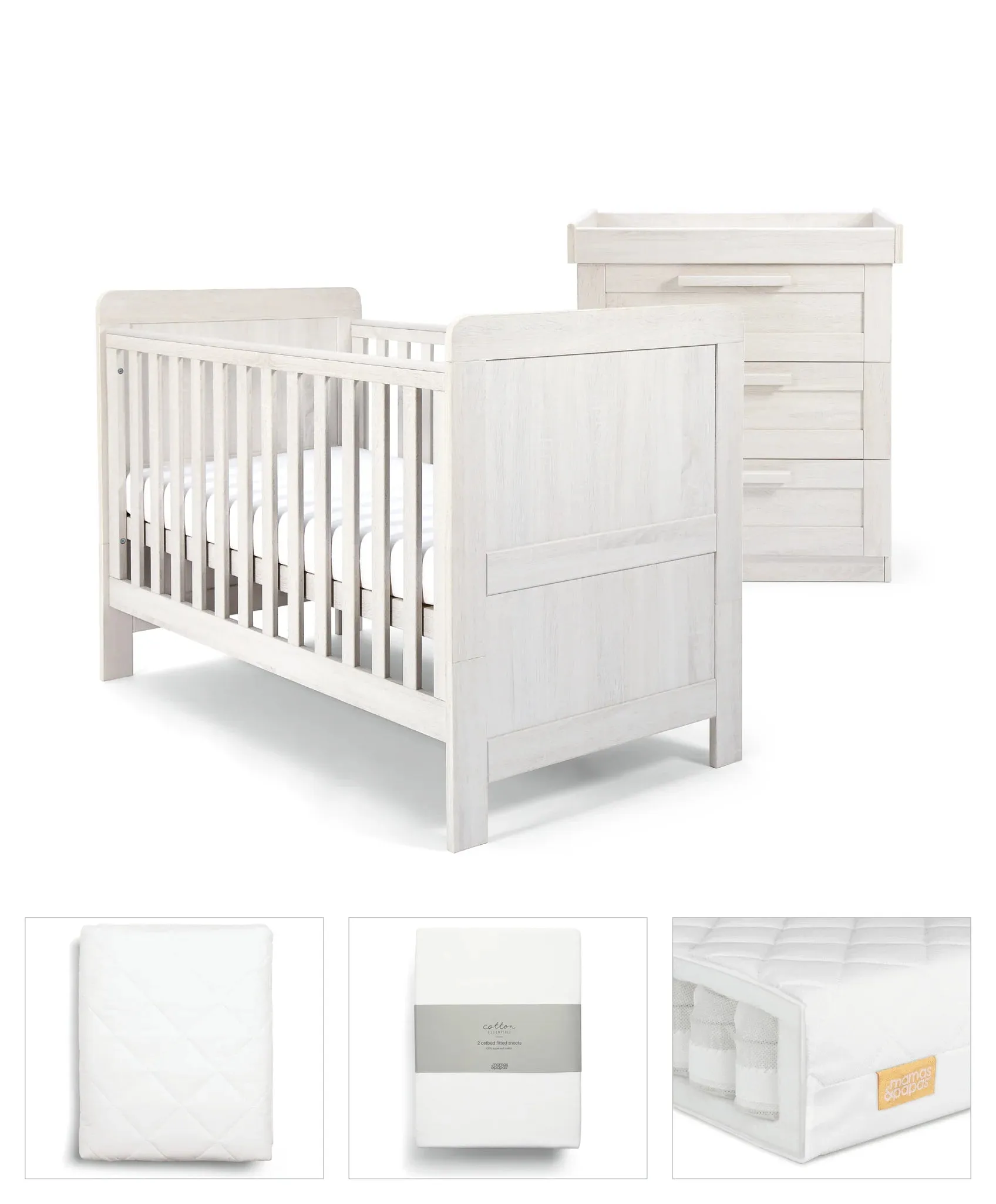 Mamas&Papas Atlas 5 Piece Set  White (ETA Mid Jan)