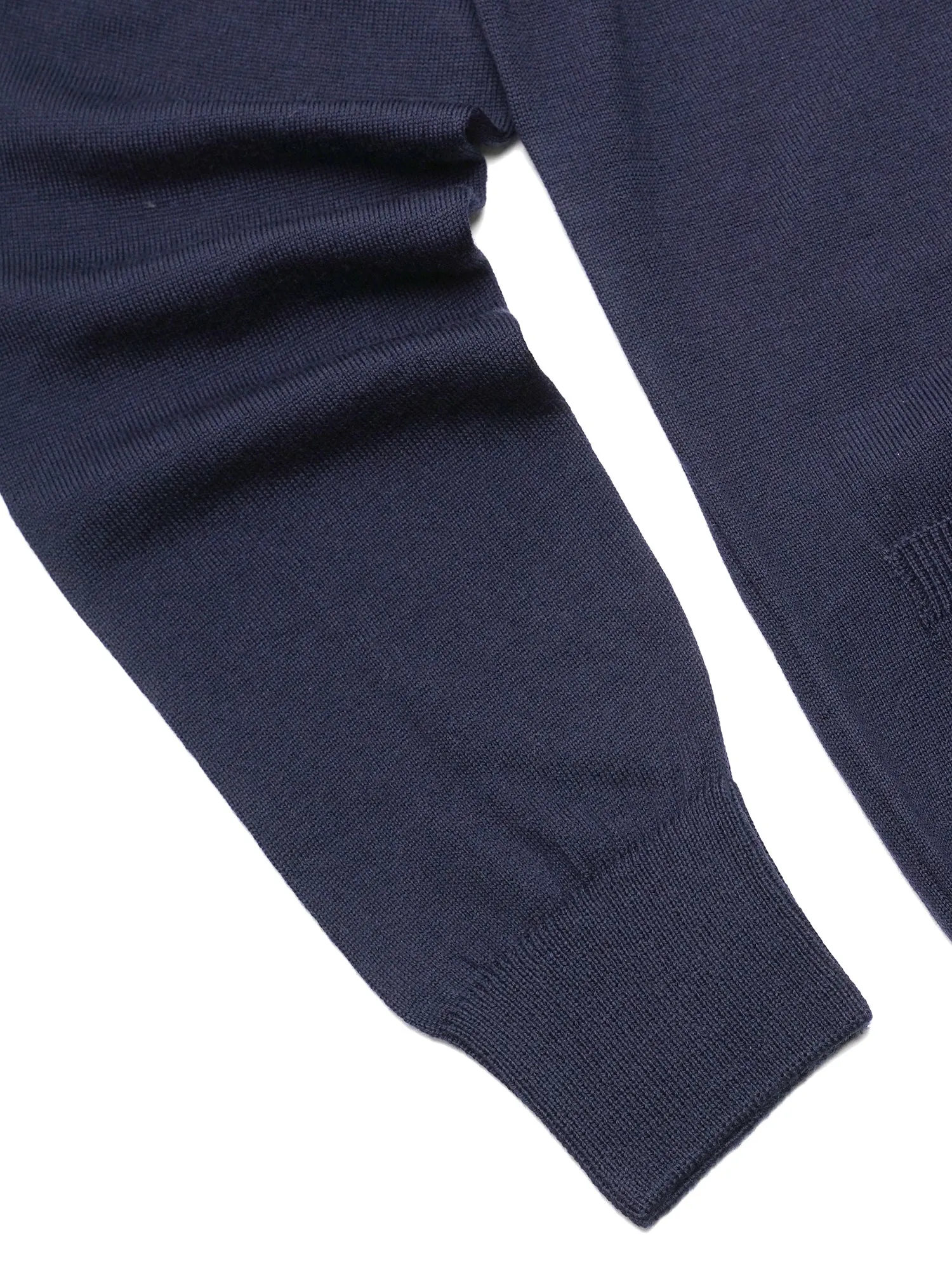 M_CLASSIC CARDIGAN TRICOLOR FOX PATCH_NAVY