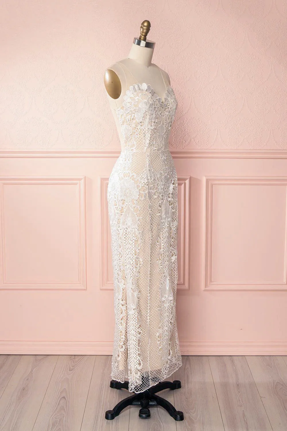 Micheline Ivory | Backless Lace Bridal Dress