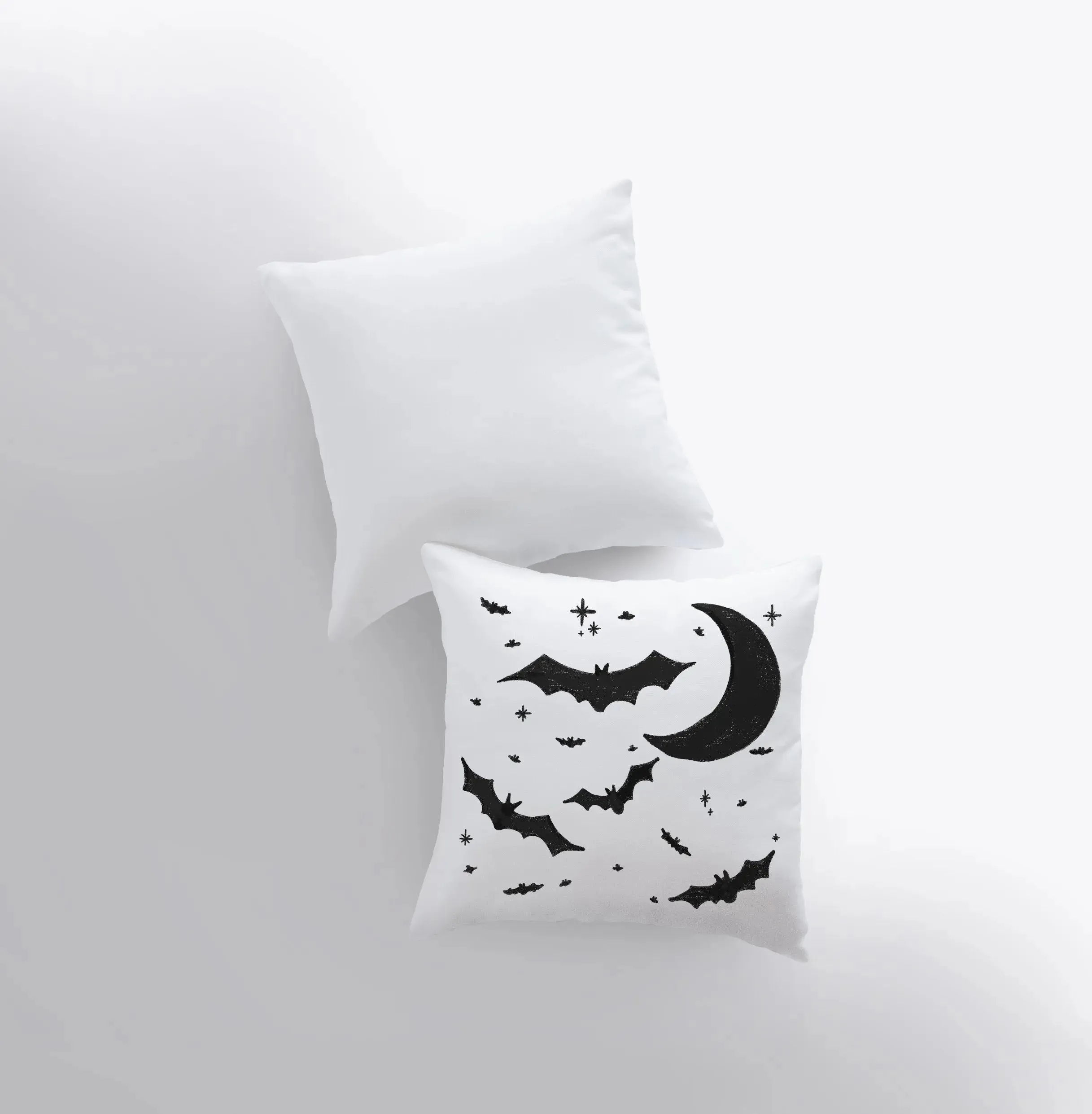 MINI Bats on White Pillow Cover | Fall Décor | Farmhouse Pillows | Country Décor | Fall Throw Pillows | Cute Throw Pillows | Bat Art