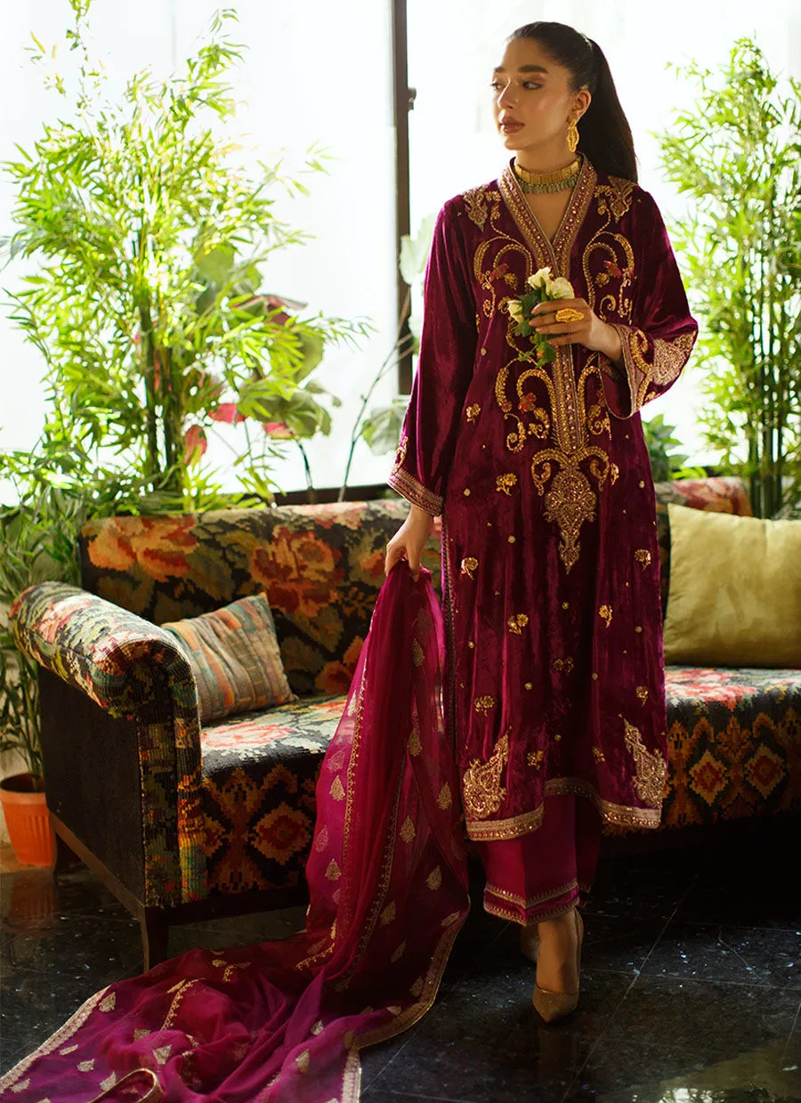 Miyera Berry Shirt and Dupatta