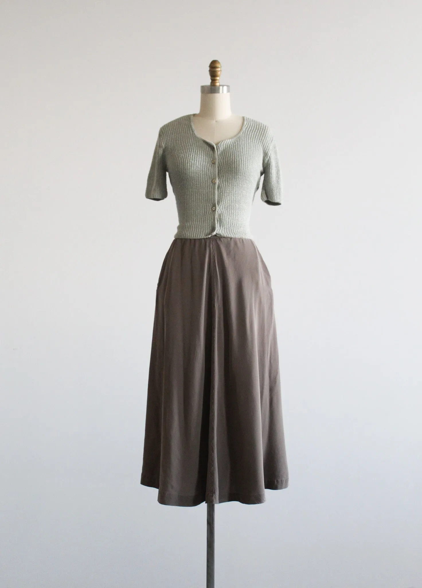 morel silk skirt