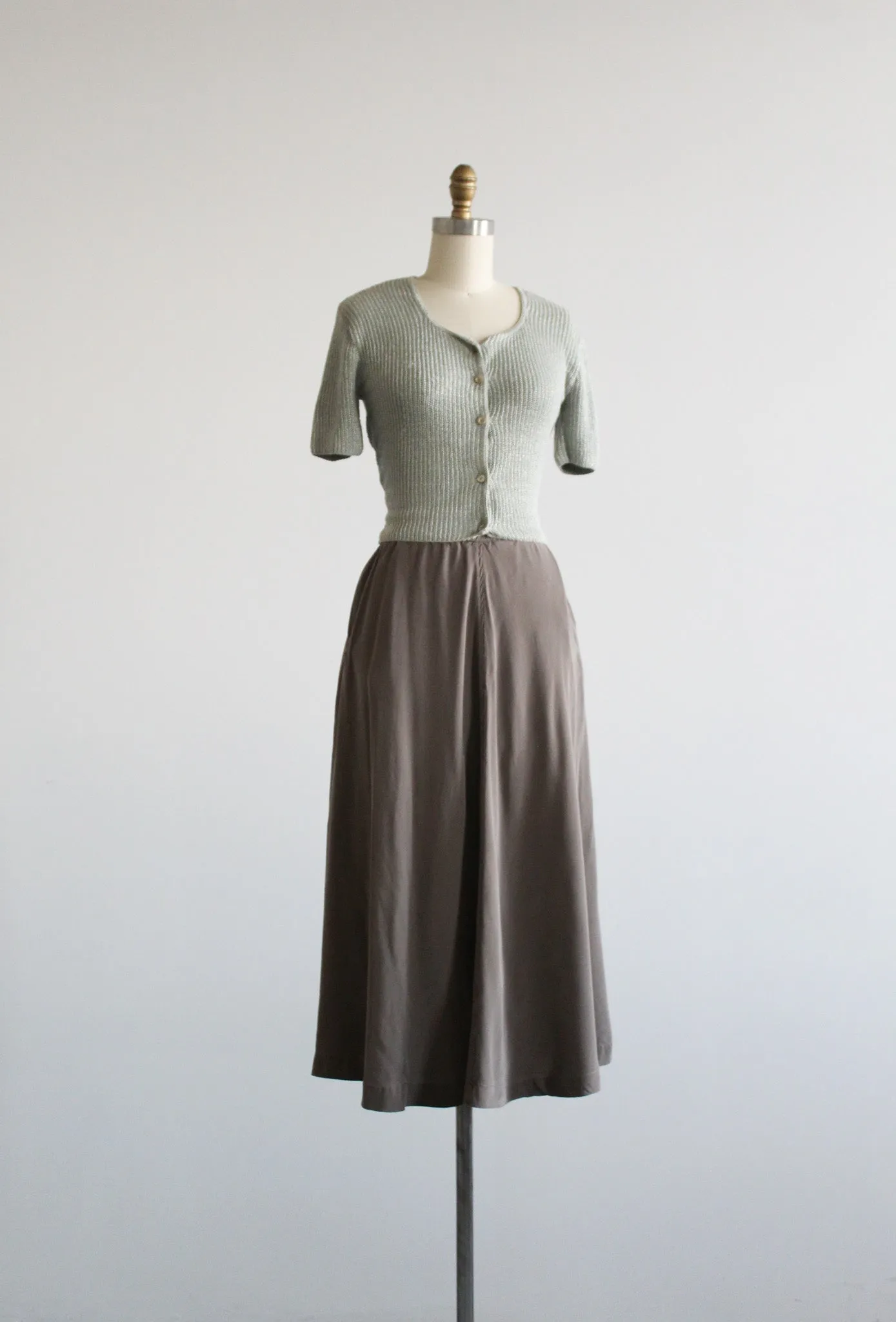 morel silk skirt