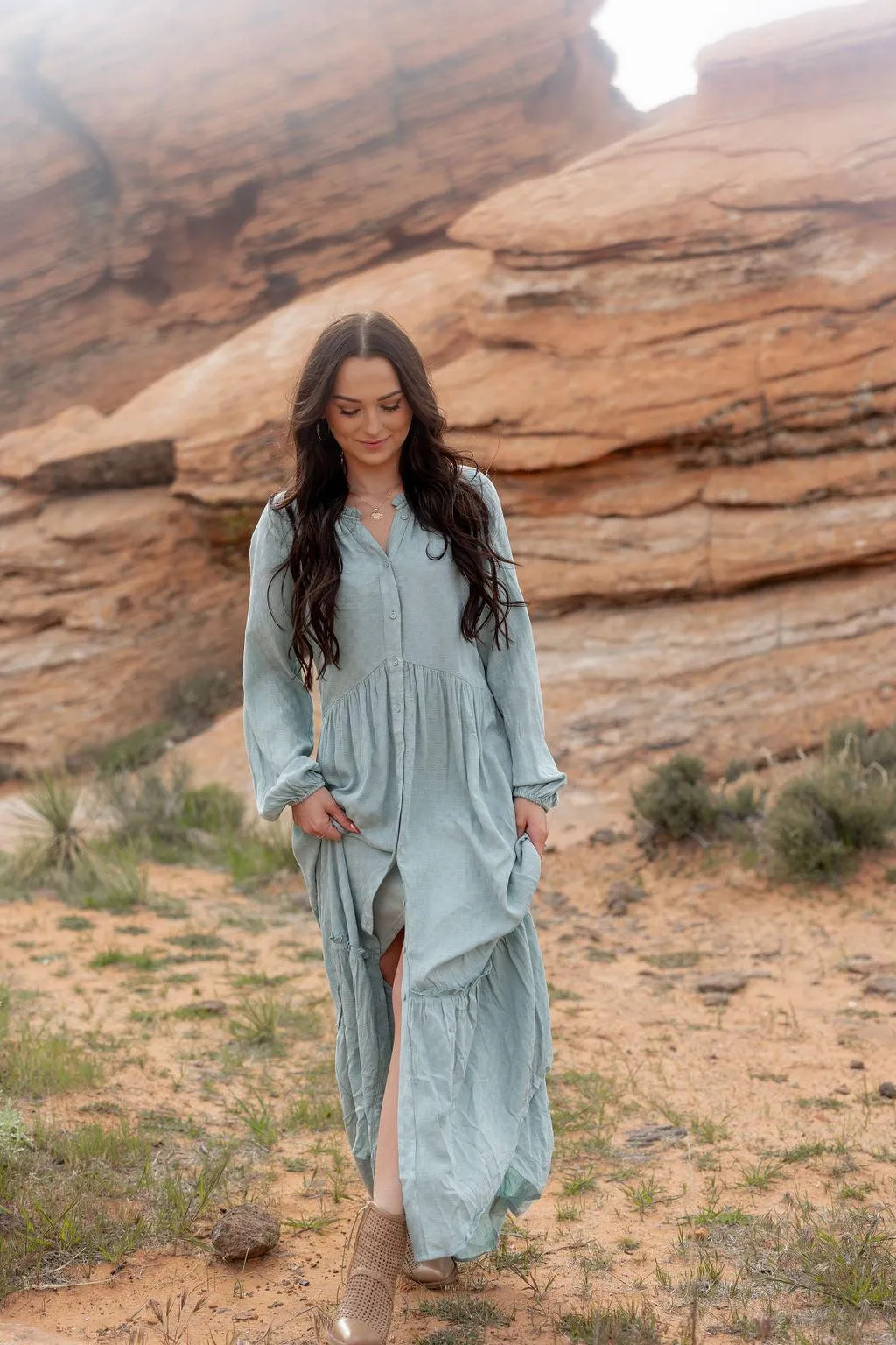 Morgan Boho Long Sleeve Maxi Dress