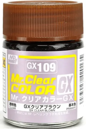 Mr. Hobby GX109 Mr. Clear Color GX Clear Brown Lacquer Paint 18ml