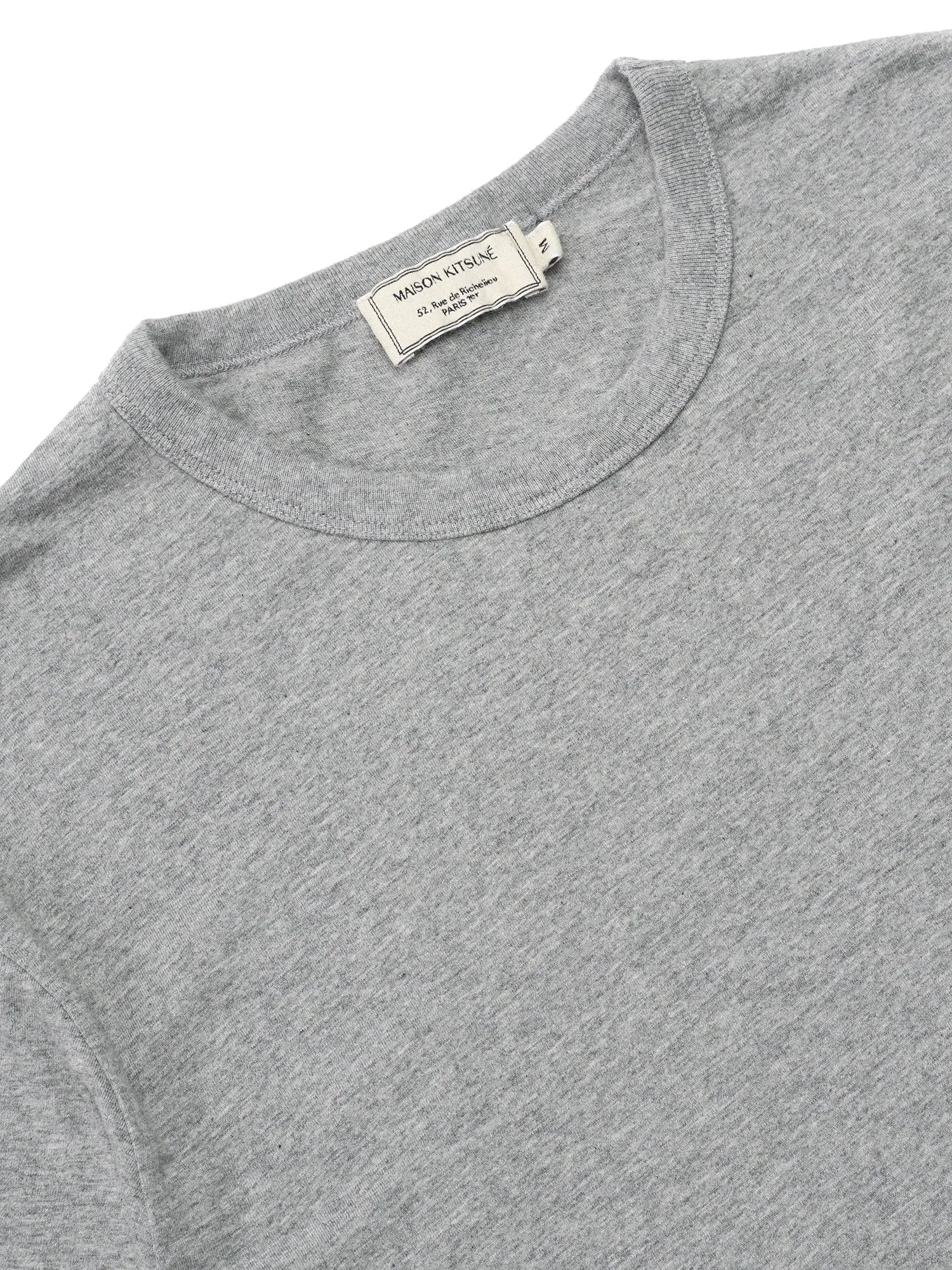 M_TEE-SHIRT TRICOLOR FOX PATCH_GREY MELANGE