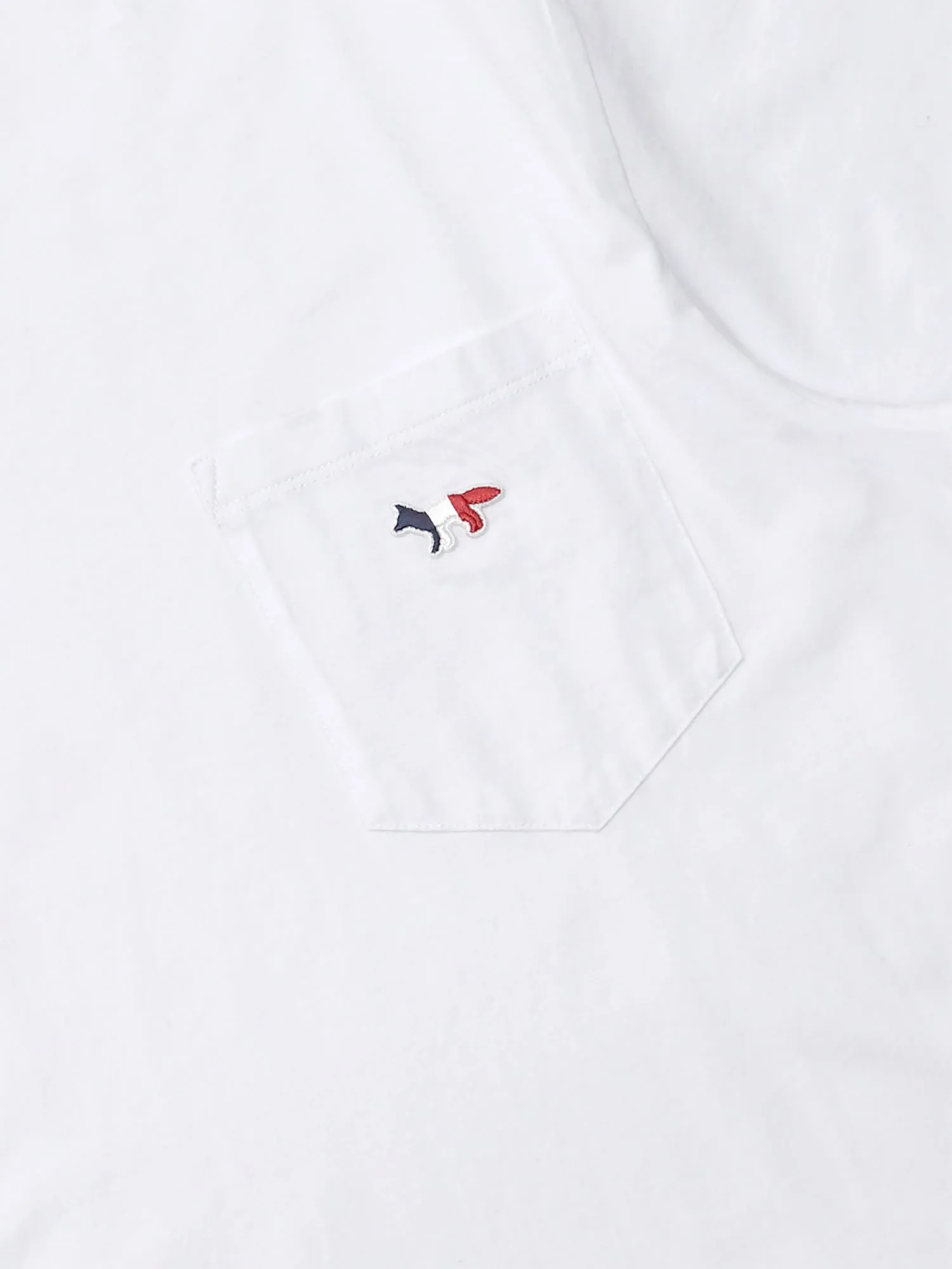 M_TEE-SHIRT TRICOLOR FOX PATCH_WHITE