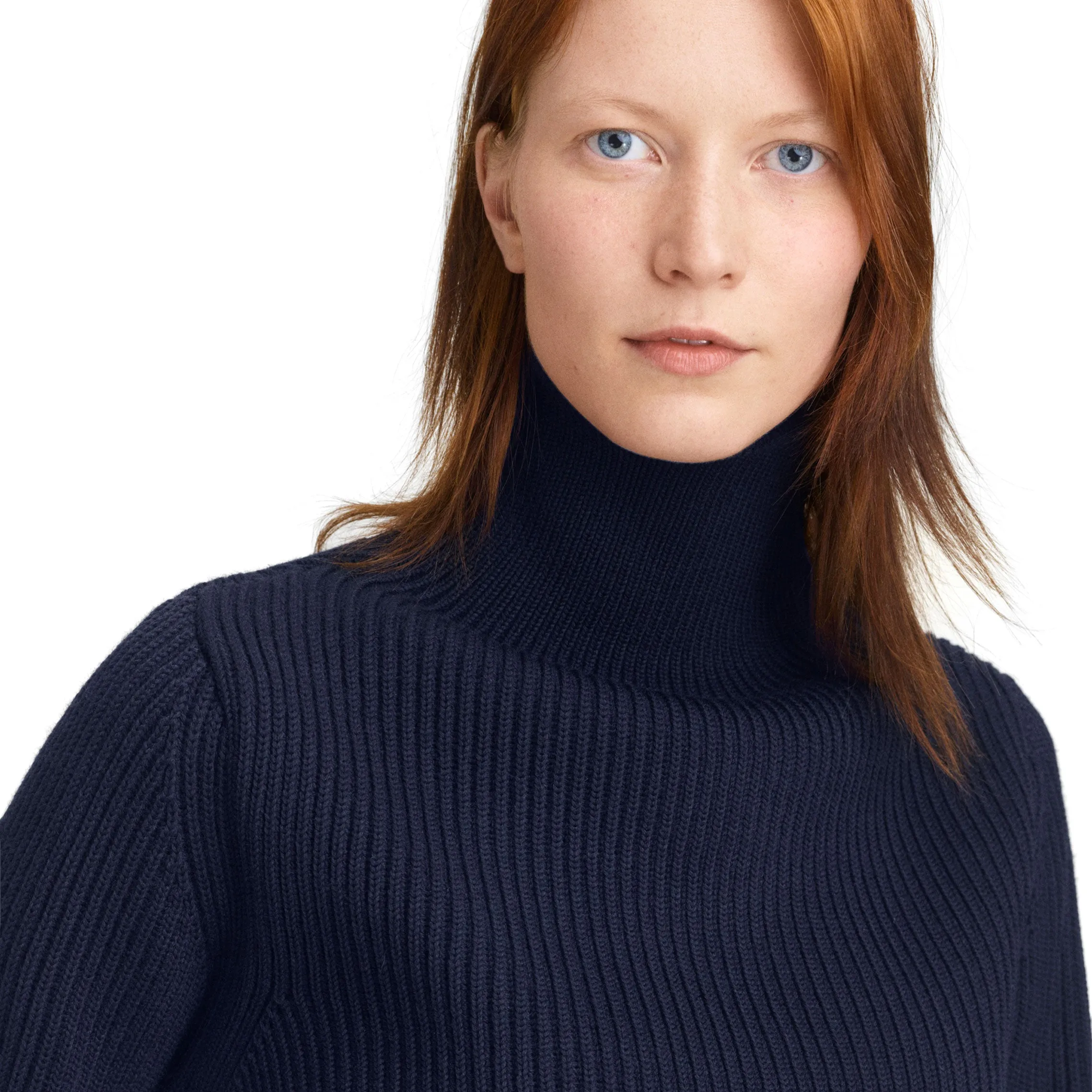 Navy Turtleneck Camel