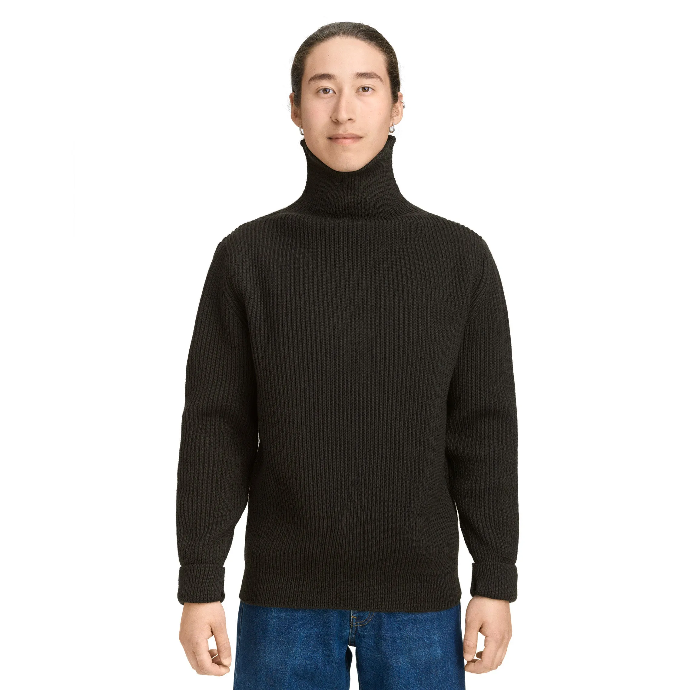 Navy Turtleneck Dark Indigo