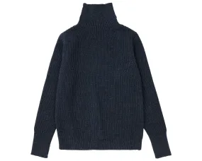 Navy Turtleneck Dark Indigo