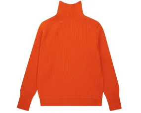 Navy Turtleneck Orange