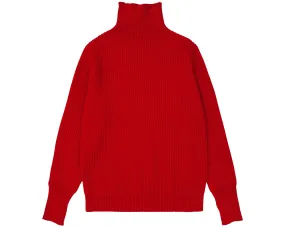 Navy Turtleneck Red