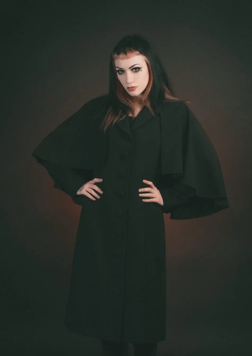 Nevermore Caped Coat by Lively Ghosts