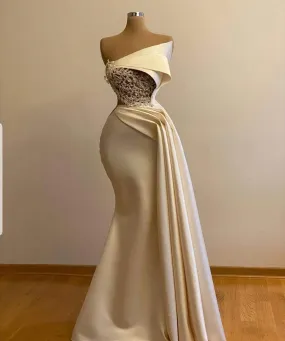 Off Shoulder Ivory Prom Dress With Cape Wedding Gown Bridal Dress Long Ivory Engagement Dress African Clothing For Women Porm Dress