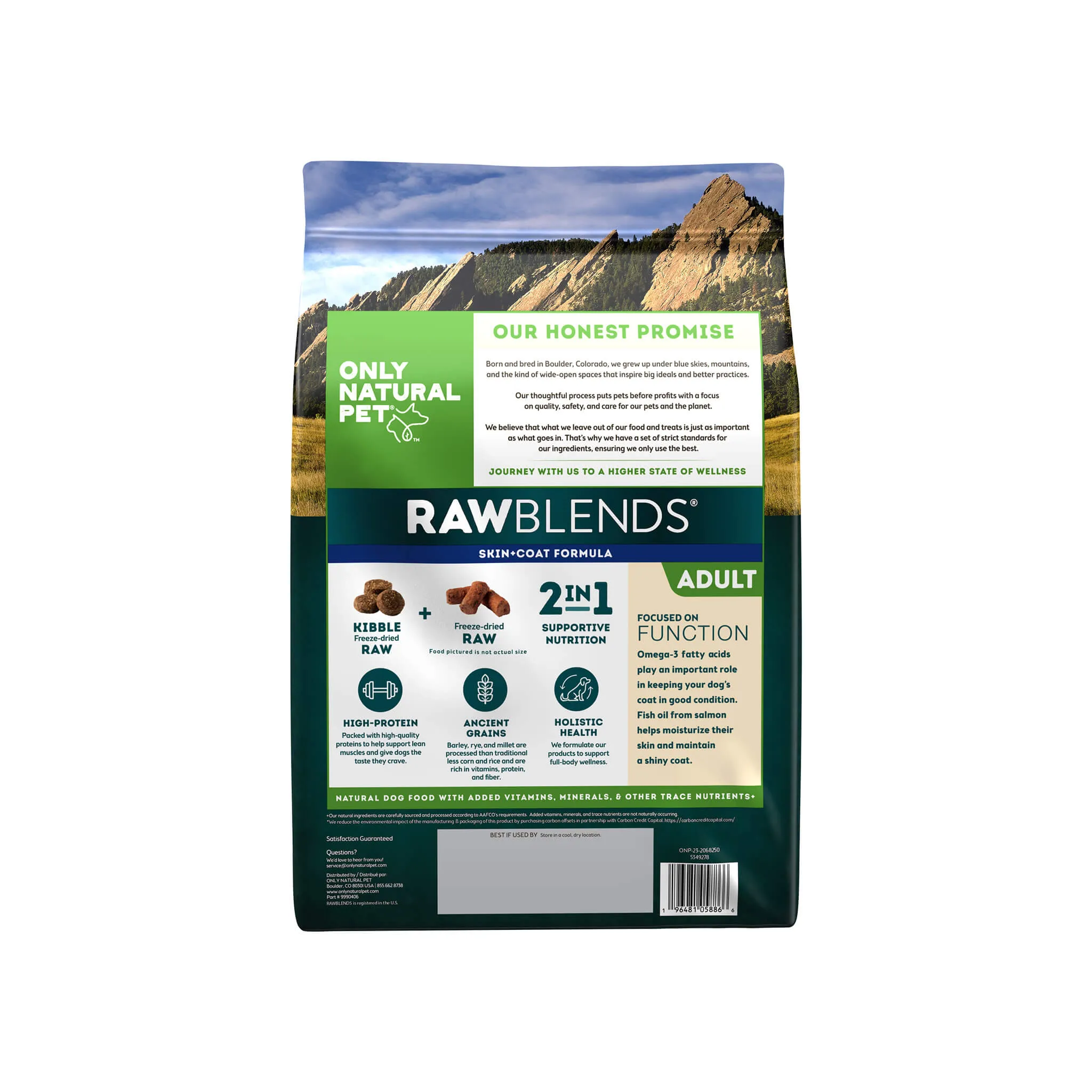 Only Natural Pet Raw Blends Skin and Coat Dog Food