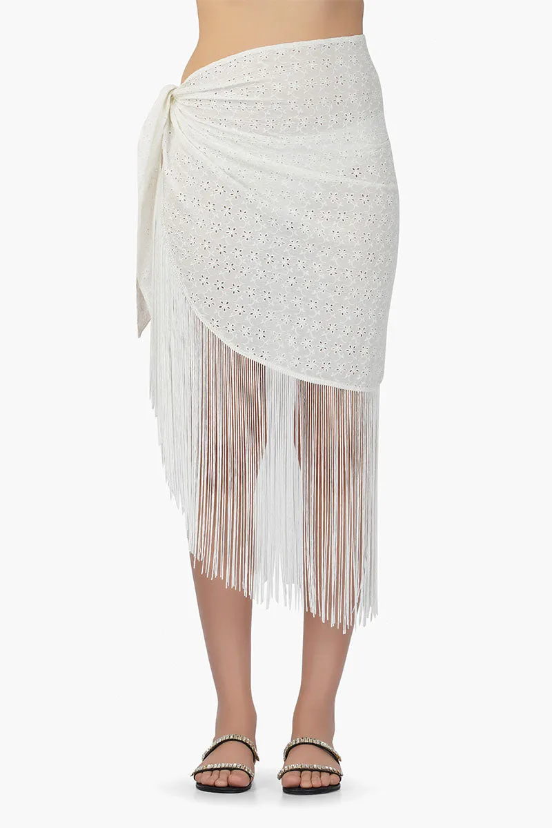 Pollo Fringe Wrap Skirt