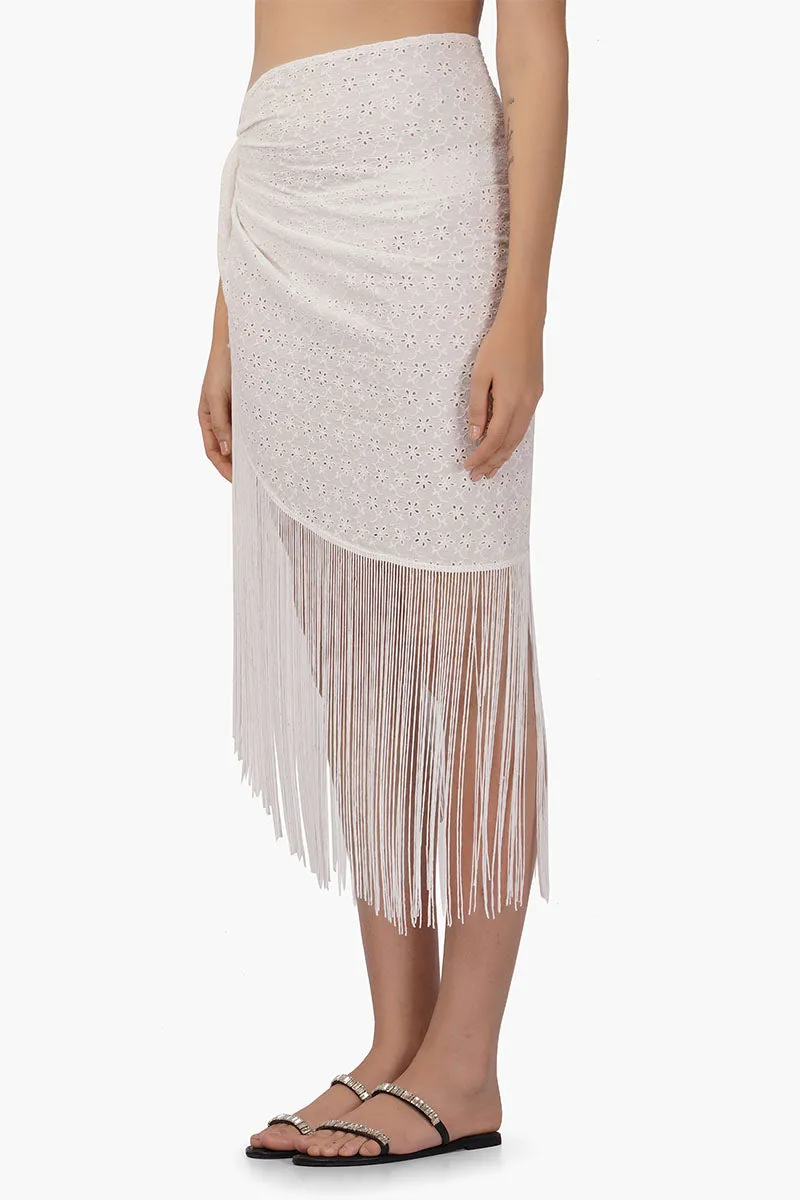 Pollo Fringe Wrap Skirt