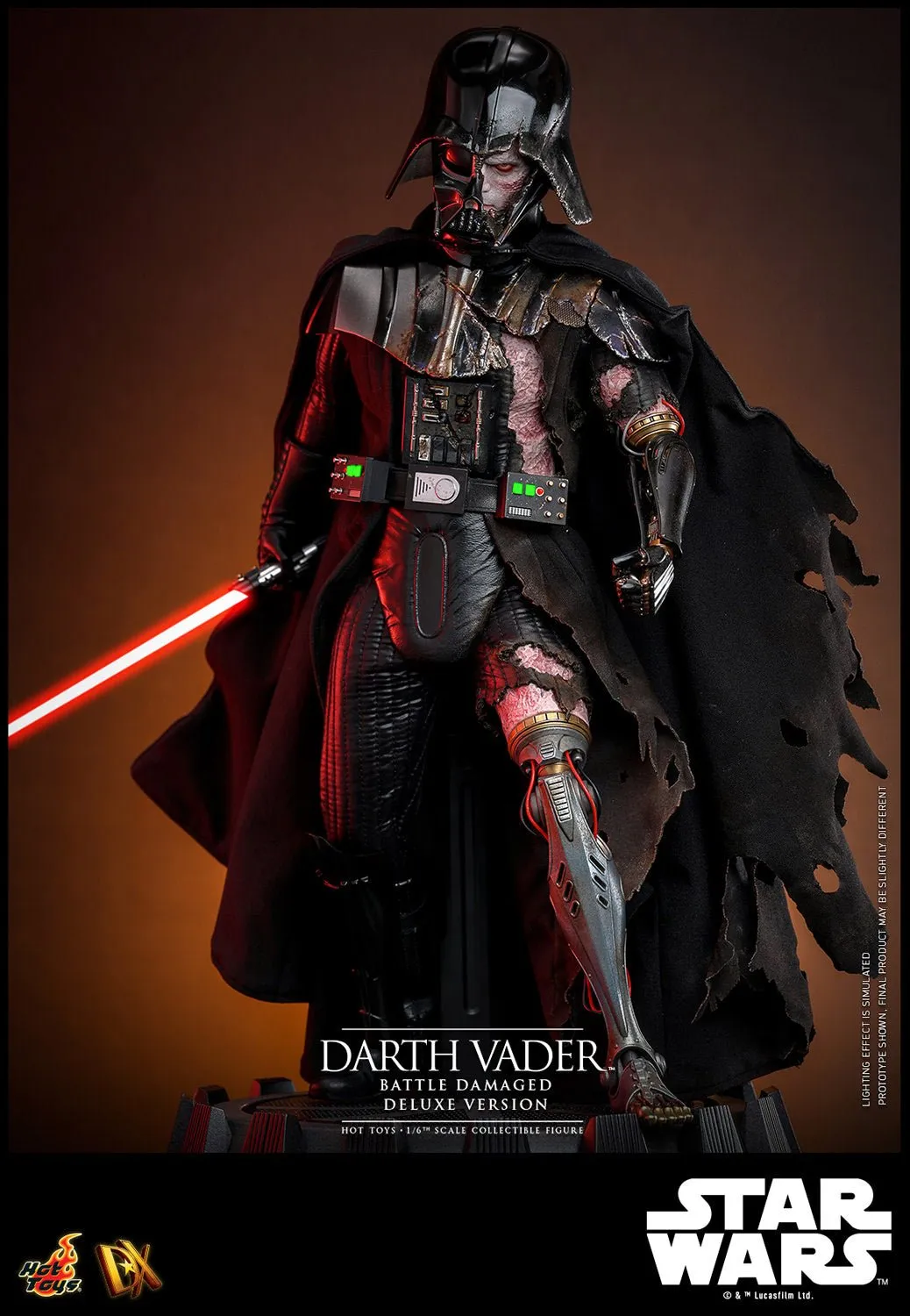 PRE-ORDER: Hot Toys Star Wars Darth Vader (Battle Damaged) (Deluxe Version) Sixth Scale Figure