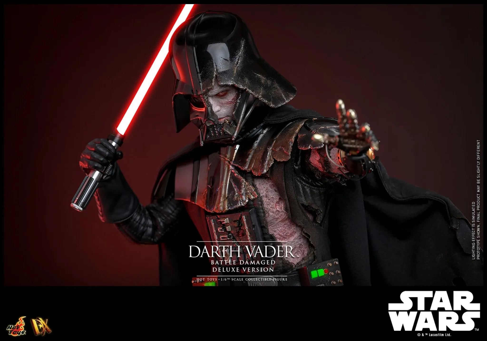 PRE-ORDER: Hot Toys Star Wars Darth Vader (Battle Damaged) (Deluxe Version) Sixth Scale Figure