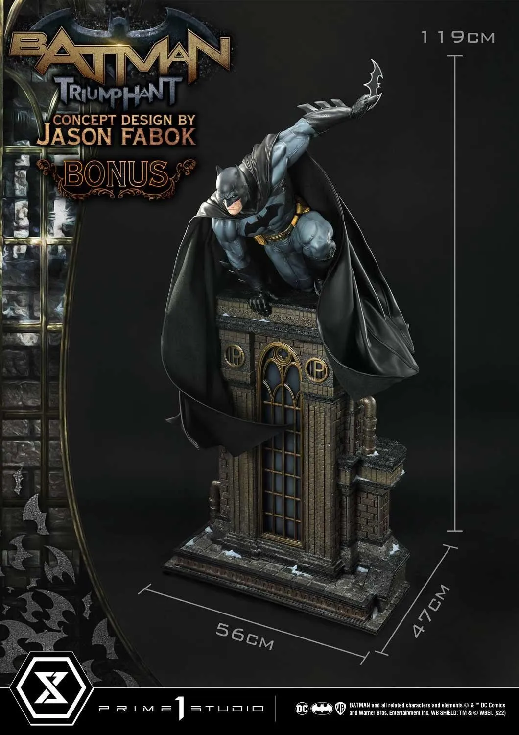 PRE-ORDER: Prime 1 Studio Museum Masterline Batman (Comics) Batman Triumphant (Concept Design By Jason Fabok) Bonus Version 1/3 scale Statue