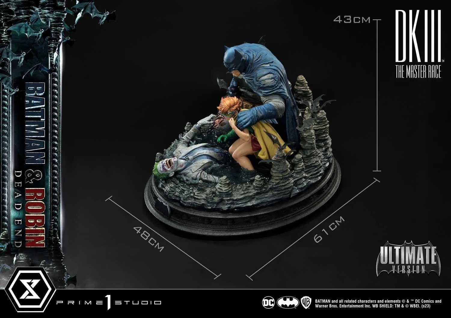 PRE-ORDER: Prime 1 Studio Ultimate Premium Masterline Batman Dark Knight III The Master Race (Comics) Batman & Robin Dead End Ultimate Bonus Version Statue